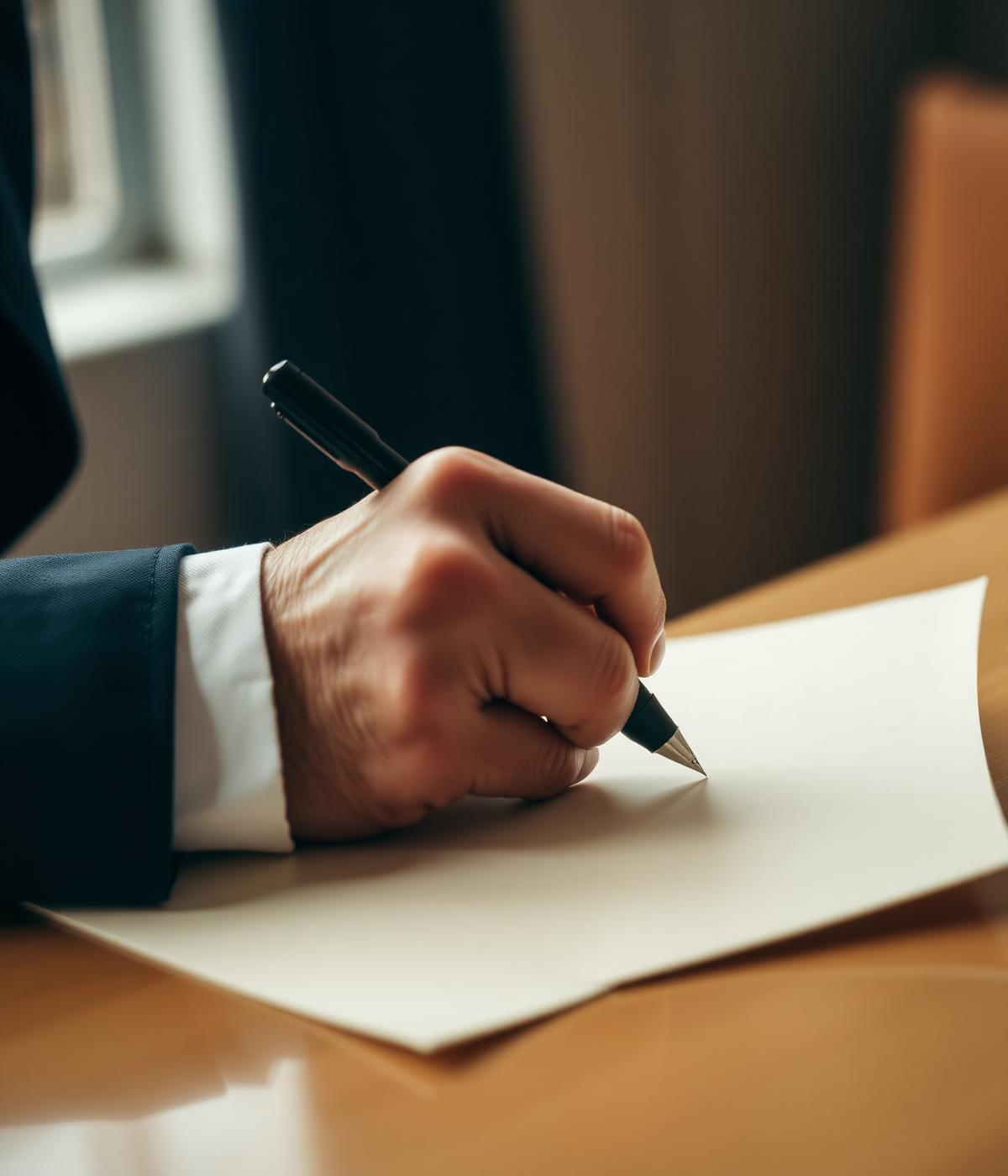 Recruiter making handwritten notes